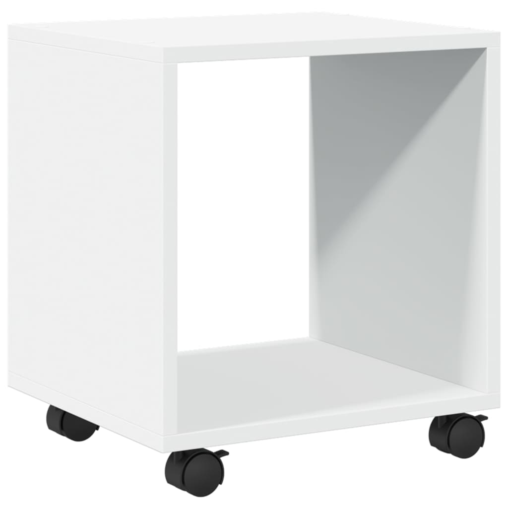  Rolling Cabinet White 37x33x42.5 cm Engineered Wood