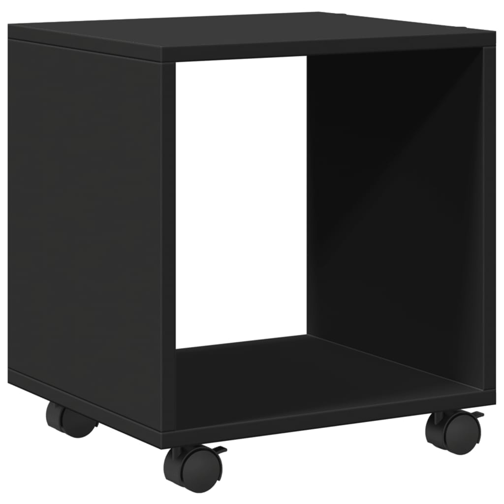  Rolling Cabinet Black 37x33x42.5 cm Engineered Wood