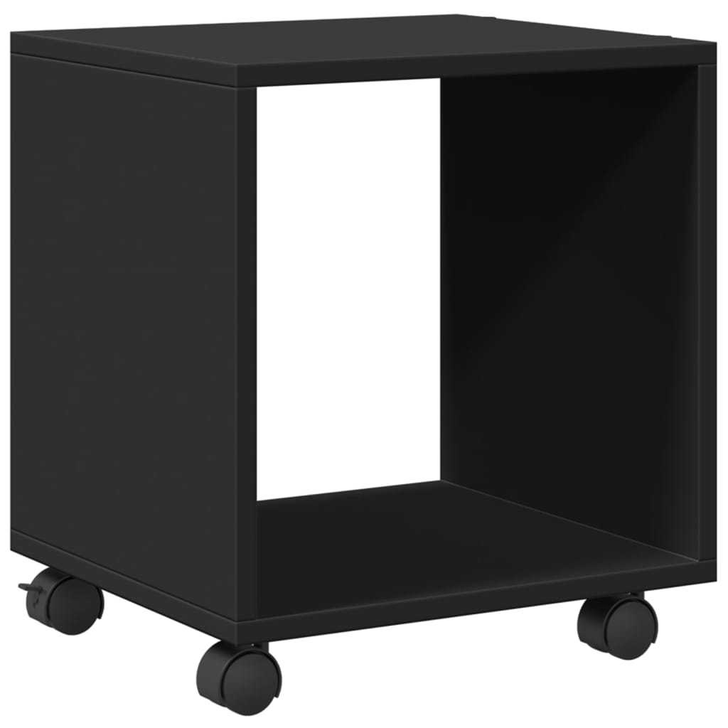  Rolling Cabinet Black 37x33x42.5 cm Engineered Wood