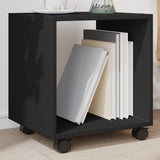  Rolling Cabinet Black 37x33x42.5 cm Engineered Wood