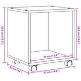  Rolling Cabinet Sonoma Oak 37x33x42.5 cm Engineered Wood