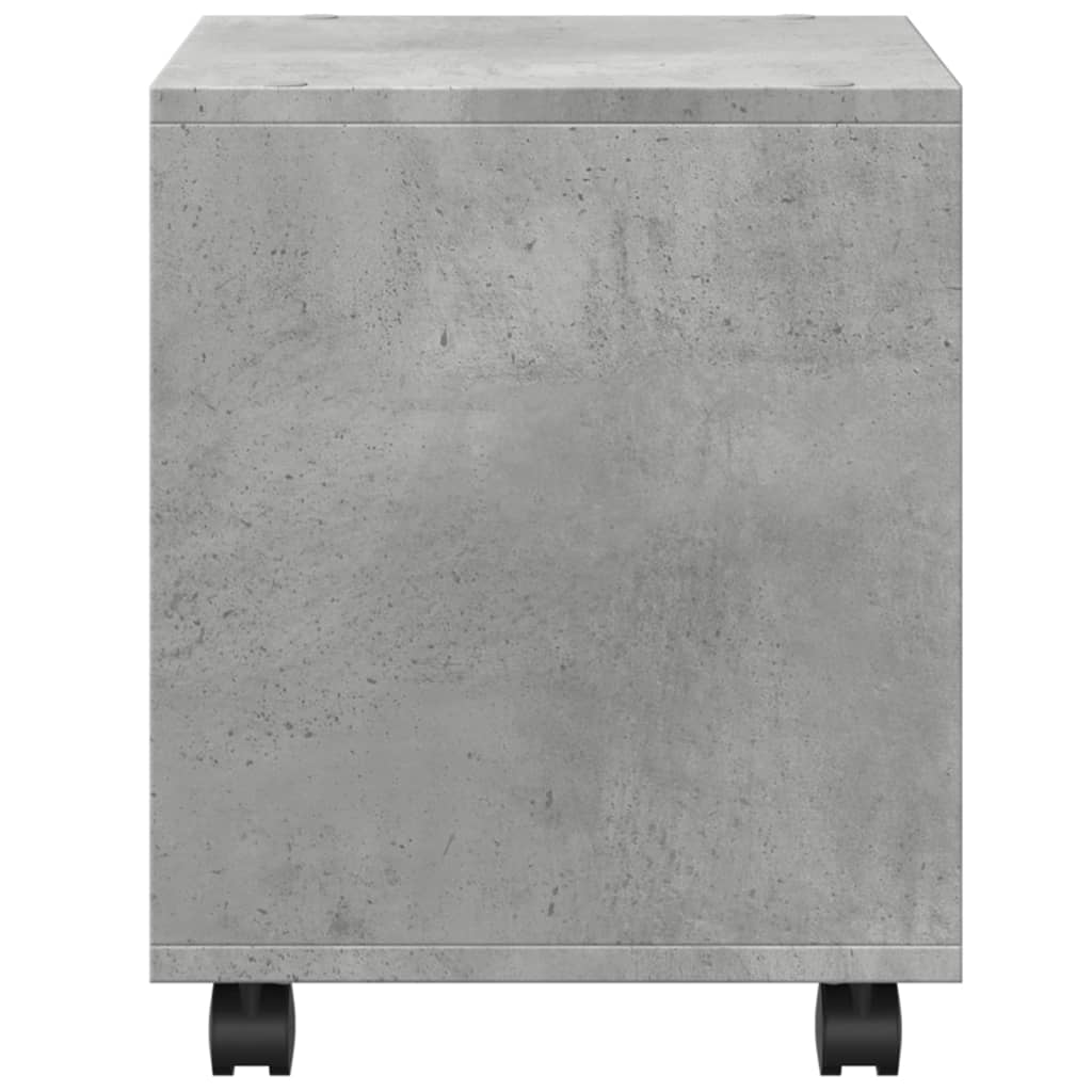  Rolling Cabinet Concrete Grey 37x33x42.5 cm Engineered Wood