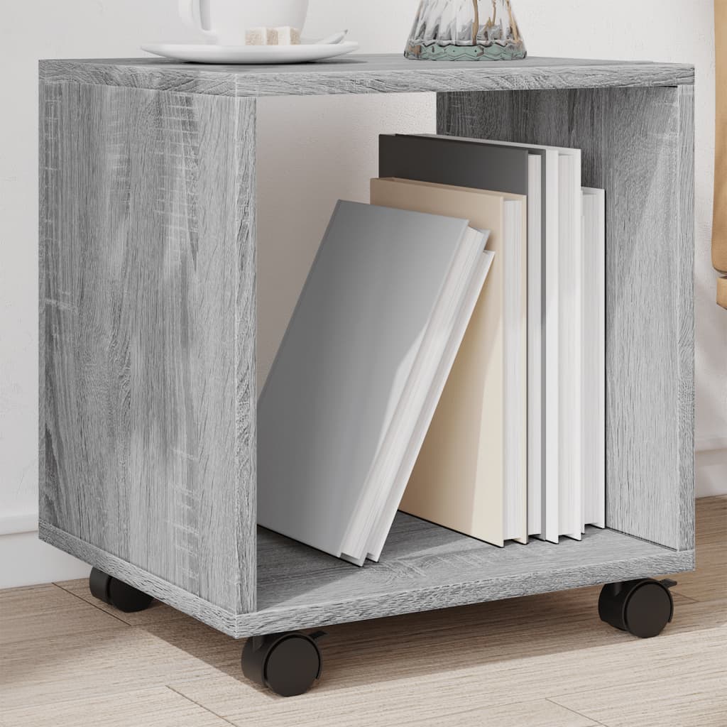  Rolling Cabinet Grey Sonoma 37x33x42.5 cm Engineered Wood