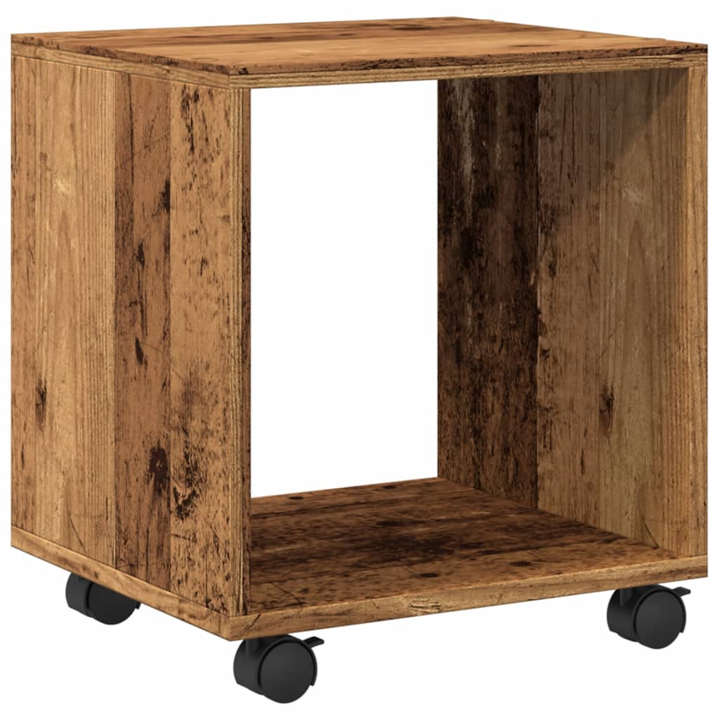  Rolling Cabinet Old Wood 37x33x42.5 cm Engineered Wood