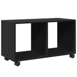  Rolling Cabinet Black 72x33x42.5 cm Engineered Wood