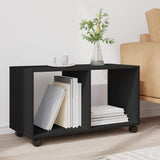  Rolling Cabinet Black 72x33x42.5 cm Engineered Wood