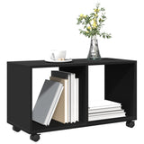  Rolling Cabinet Black 72x33x42.5 cm Engineered Wood