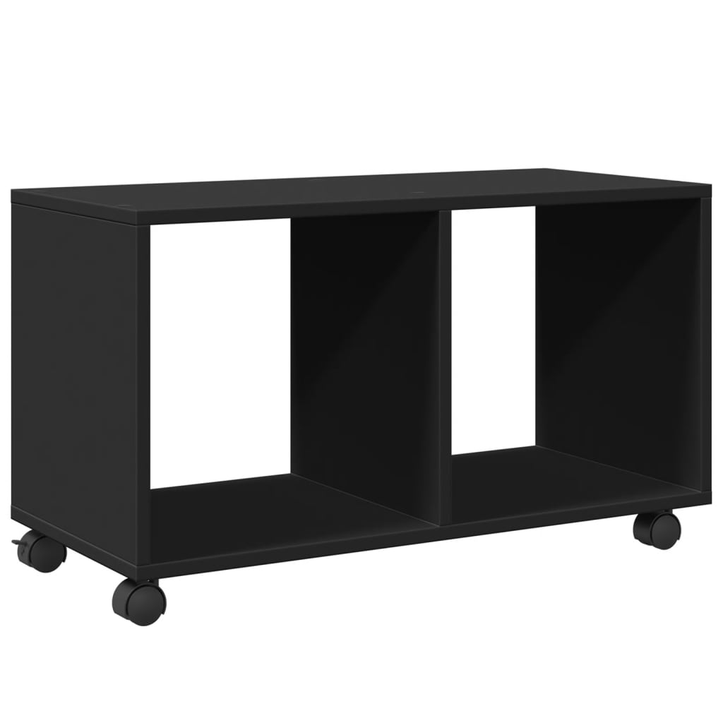  Rolling Cabinet Black 72x33x42.5 cm Engineered Wood