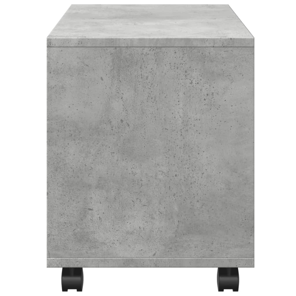  Rolling Cabinet Concrete Grey 72x33x42.5 cm Engineered Wood