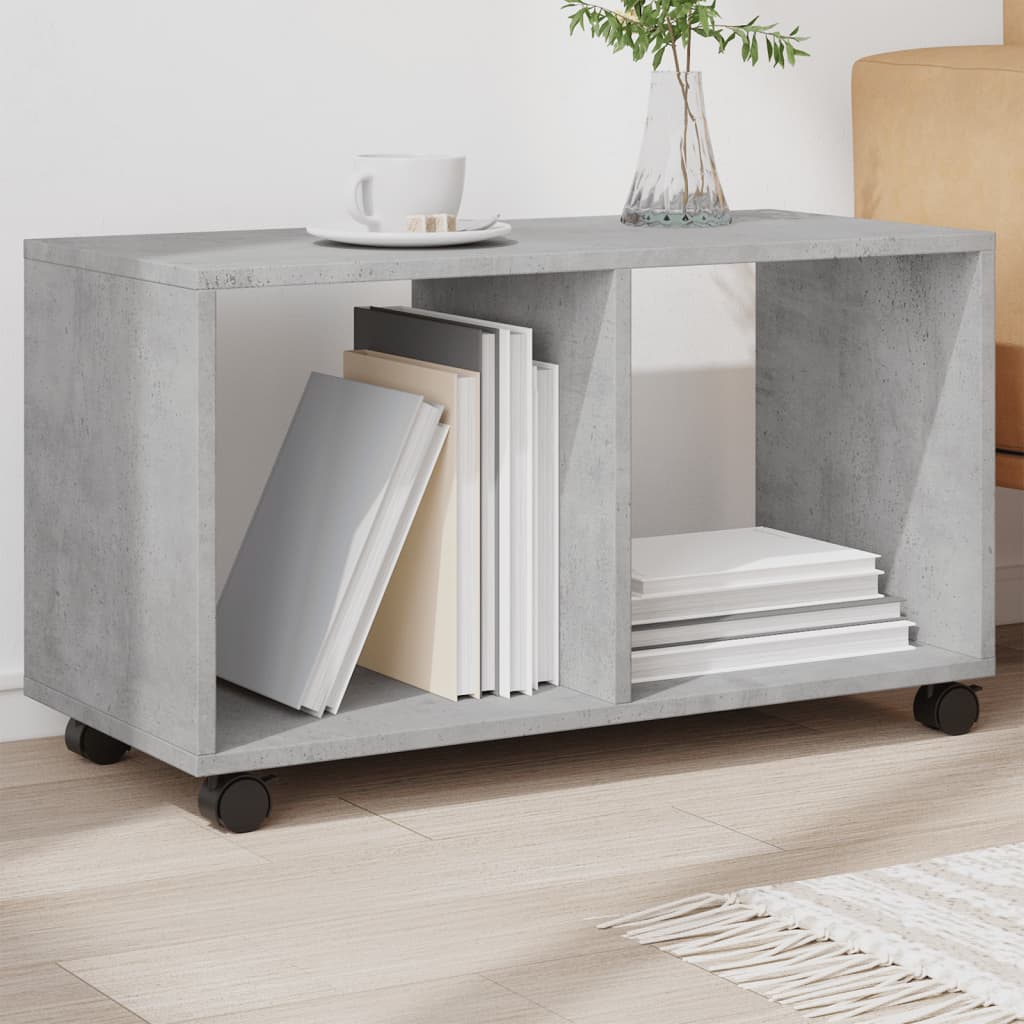  Rolling Cabinet Concrete Grey 72x33x42.5 cm Engineered Wood