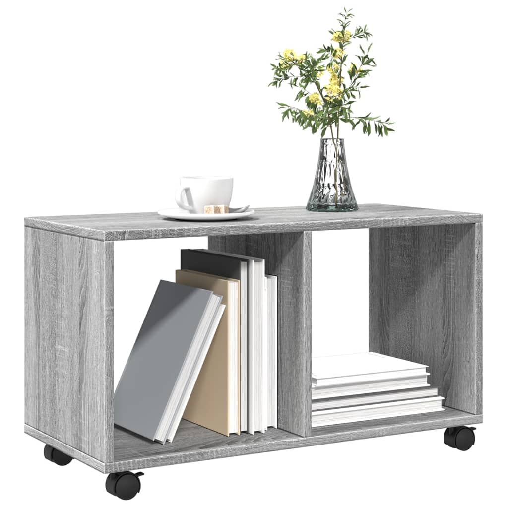  Rolling Cabinet Grey Sonoma 72x33x42.5 cm Engineered Wood