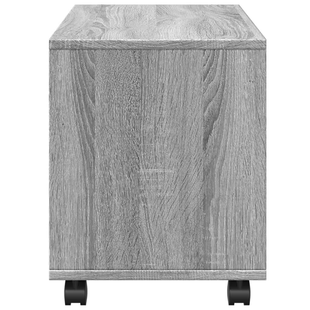  Rolling Cabinet Grey Sonoma 72x33x42.5 cm Engineered Wood