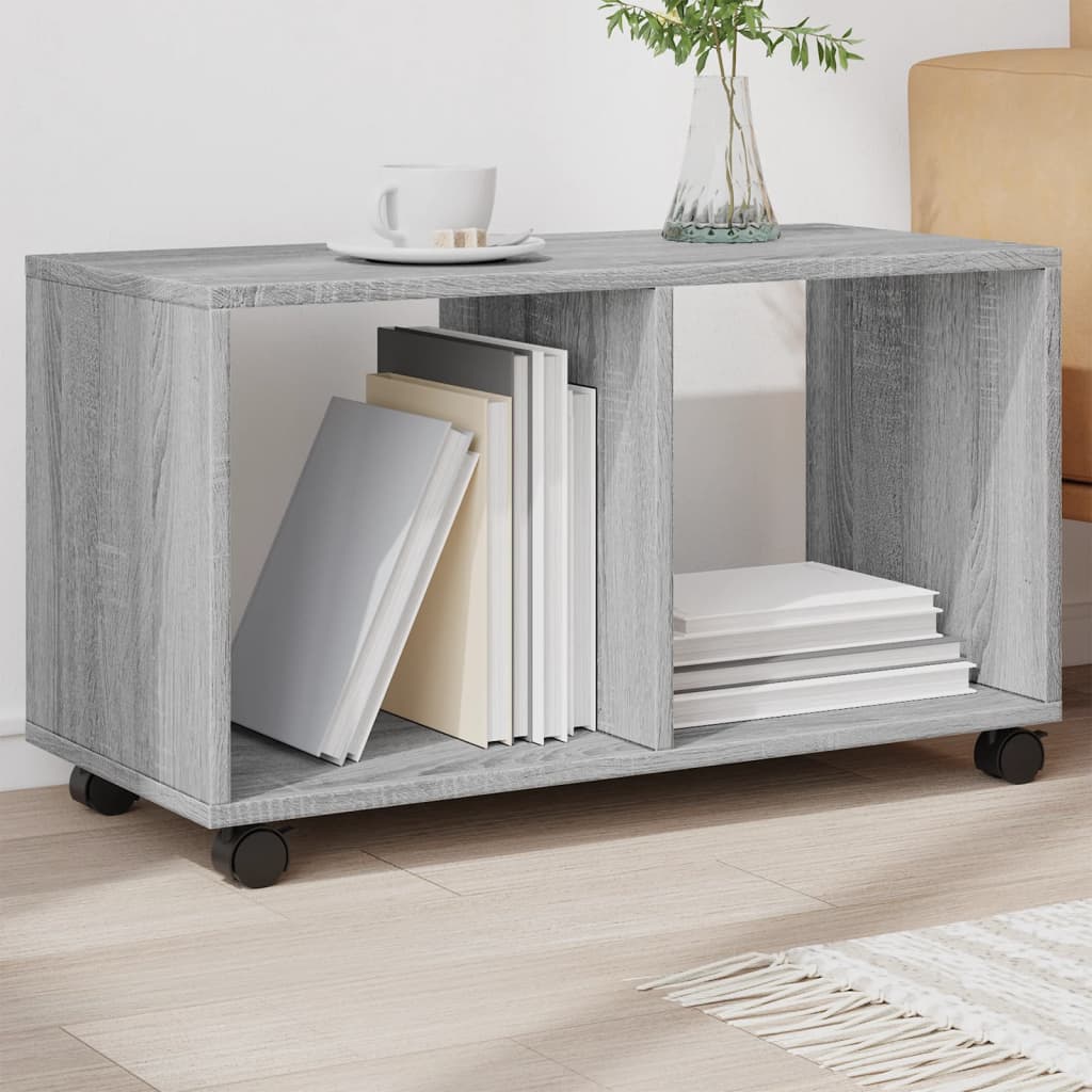  Rolling Cabinet Grey Sonoma 72x33x42.5 cm Engineered Wood