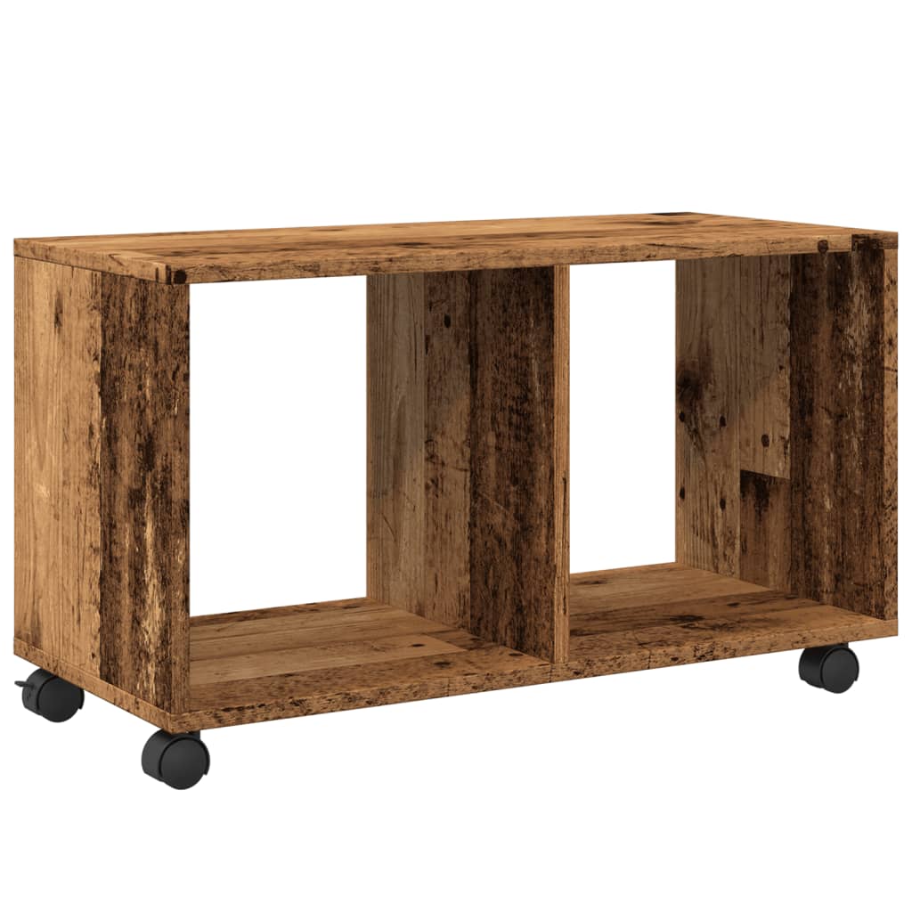  Rolling Cabinet Old Wood 72x33x42.5 cm Engineered Wood