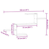 Wall Shelf Sonoma Oak 104x15x49 cm Engineered Wood