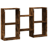 Wall Shelf Smoked Oak 96x18x60 cm Engineered Wood