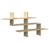 Wall Shelf Sonoma Oak 124.5x18x60.5 cm Engineered Wood