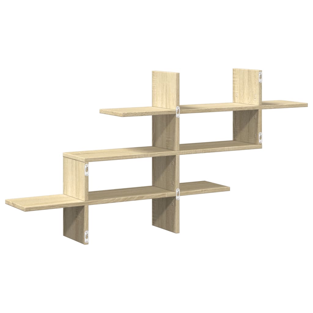 Wall Shelf Sonoma Oak 124.5x18x60.5 cm Engineered Wood