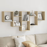 Wall Shelf Sonoma Oak 159x18x66 cm Engineered Wood