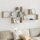 Wall Shelf Sonoma Oak 167.5x18x68 cm Engineered Wood