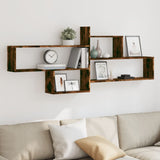 Wall Shelf Smoked Oak 167.5x18x68 cm Engineered Wood