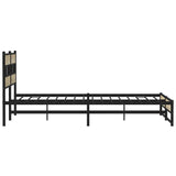 Metal Bed Frame without Mattress Sonoma Oak 180x200 cm Super King