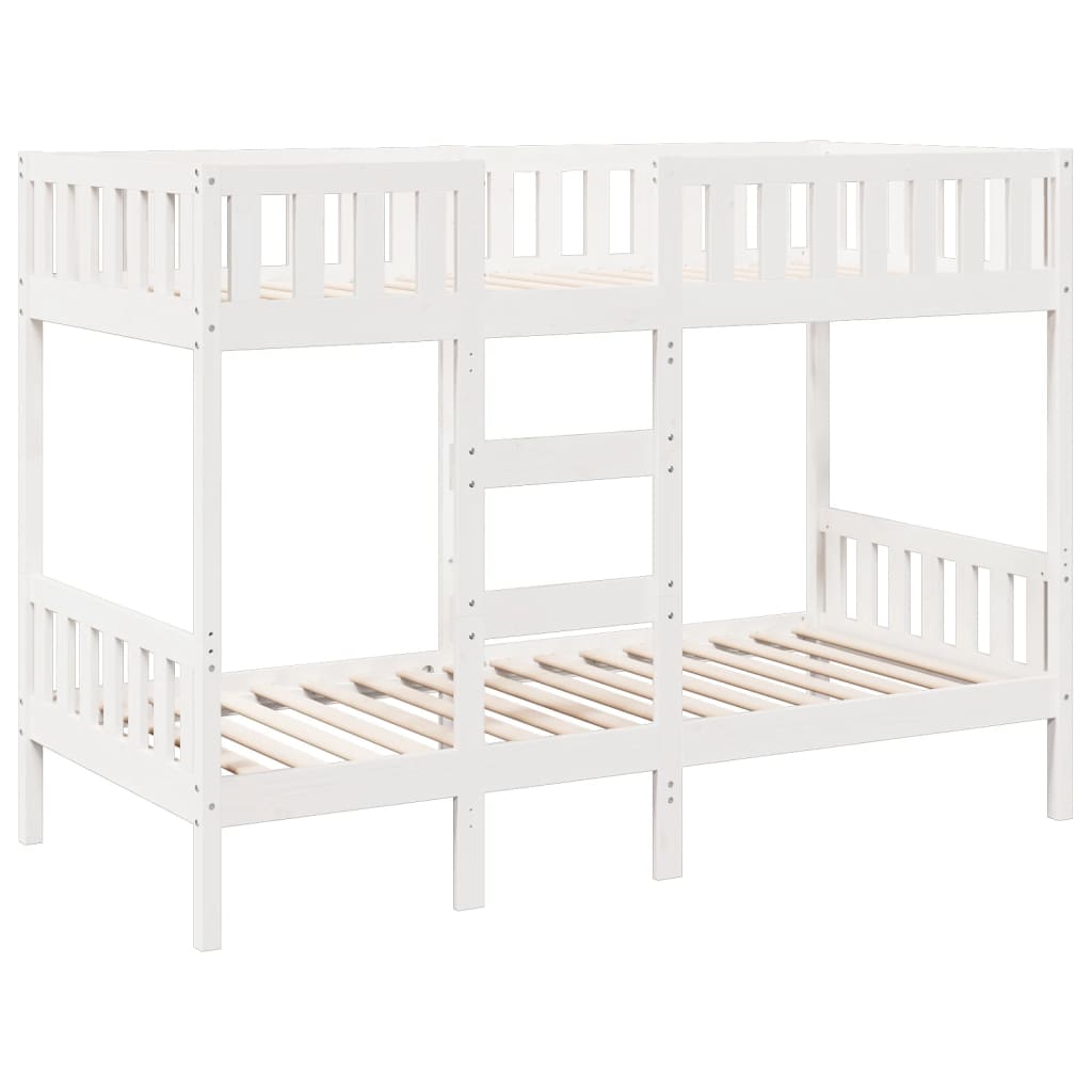 Bunk Bed White 75x190 cm Solid Wood Pine