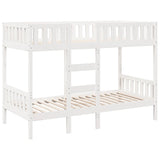 Bunk Bed White 75x190 cm Solid Wood Pine