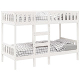 Bunk Bed White 75x190 cm Solid Wood Pine