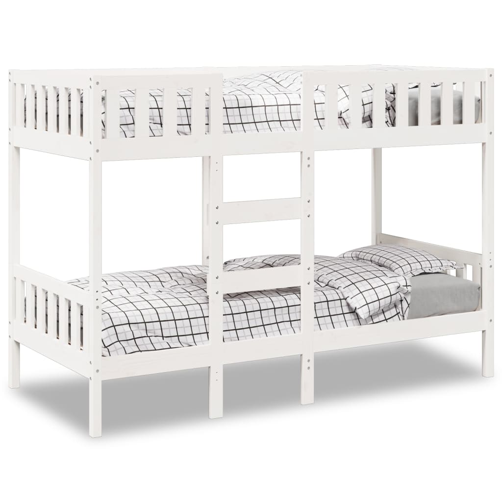 Bunk Bed White 75x190 cm Solid Wood Pine