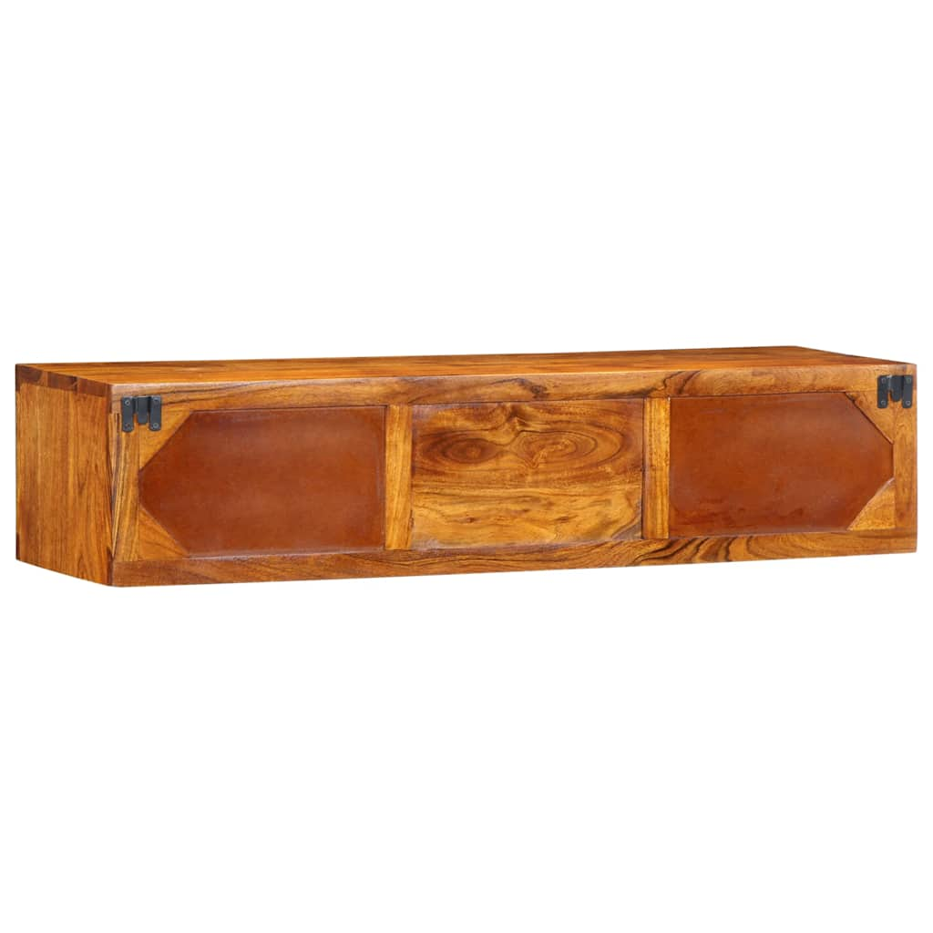 Wall-mounted TV Cabinet Multicolour 100x30x22 Solid Wood Acacia