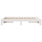 Bed Frame without Mattress White 120x190 cm Small Double Solid Wood Pine