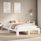 Bed Frame without Mattress White 120x190 cm Small Double Solid Wood Pine