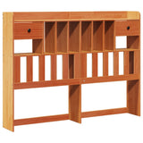 Bookcase Bed without Mattress Wax Brown 140x200 cm Solid Wood Pine