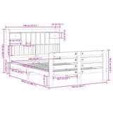 Bookcase Bed without Mattress Wax Brown 140x200 cm Solid Wood Pine