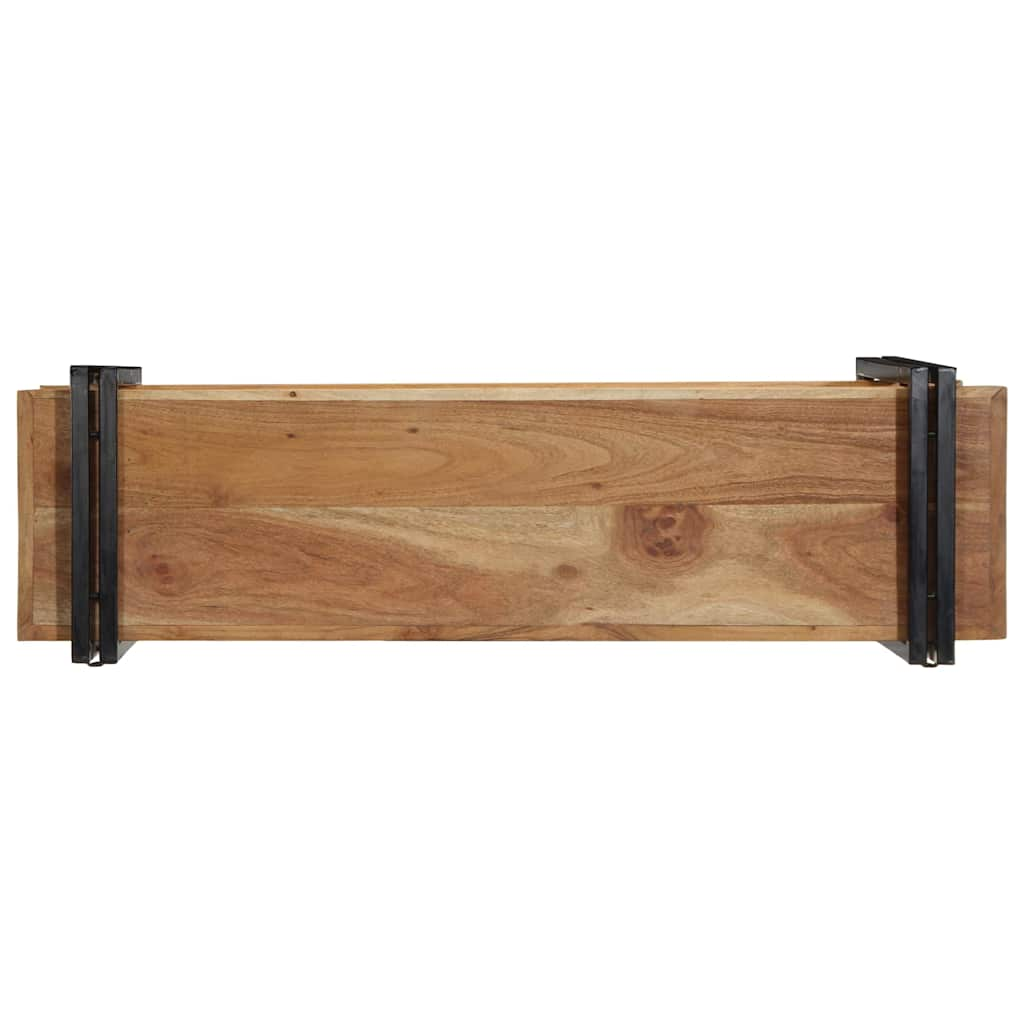 Wall Shelf 110x33x45 cm Solid Wood Acacia