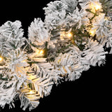 Christmas Garland with LED Lights Green 5 m PVC