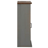 Hanging Cabinet HALDEN 2 Sliding Doors Grey 75x22.5x70 cm Pine