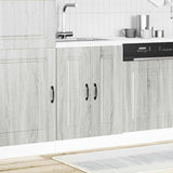 Sink Base Cabinet Kalmar Grey Sonoma 60x46x81.5 cm Engineered Wood