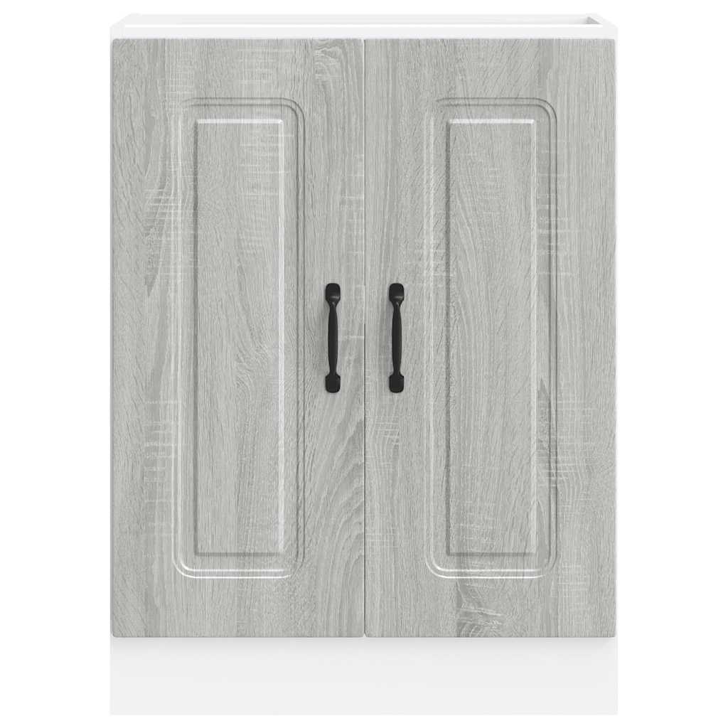 Sink Base Cabinet Kalmar Grey Sonoma 60x46x81.5 cm Engineered Wood