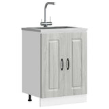 Sink Base Cabinet Kalmar Grey Sonoma 60x46x81.5 cm Engineered Wood