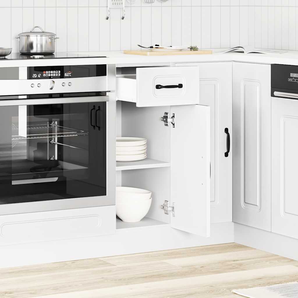 Kitchen Base Cabinet Kalmar White Engineered Wood