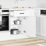 Kitchen Base Cabinet Kalmar White Engineered Wood