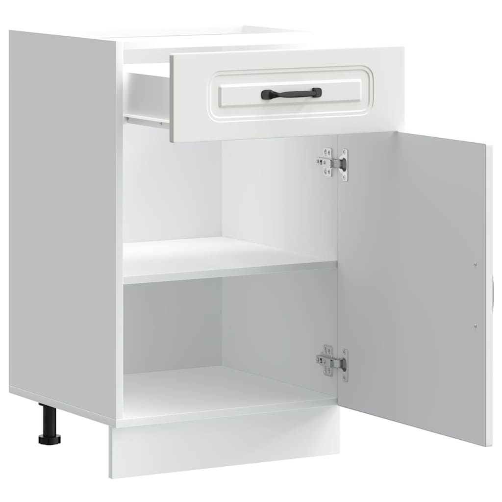 Kitchen Base Cabinet Kalmar White Engineered Wood