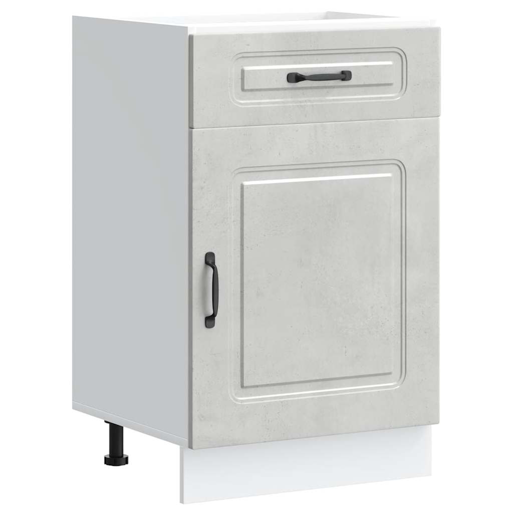 Kitchen Base Cabinet Kalmar Concrete Grey Engineered Wood