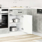 Kitchen Base Cabinet Kalmar Concrete Grey Engineered Wood