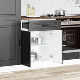 Kitchen Base Cabinet Kalmar Black Engineered Wood