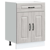 Kitchen Base Cabinet Kalmar Grey Sonoma Engineered Wood