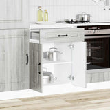 Kitchen Base Cabinet Kalmar Grey Sonoma Engineered Wood