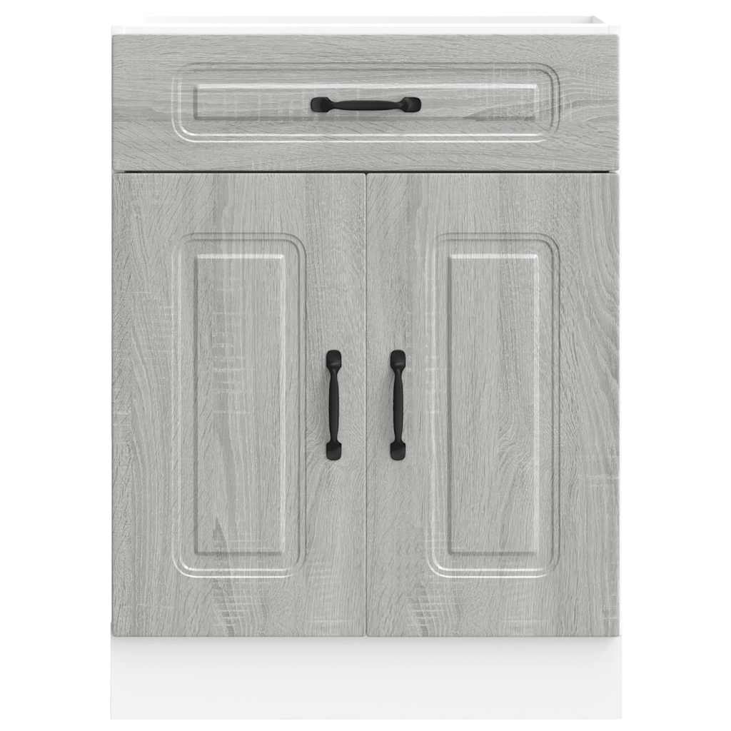 Kitchen Base Cabinet Kalmar Grey Sonoma Engineered Wood